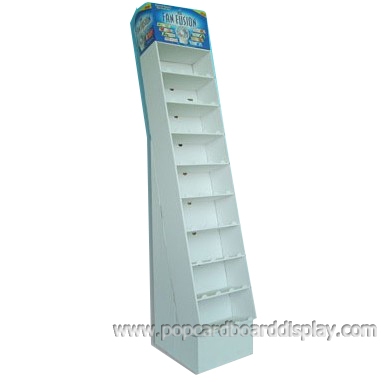 supermarket promotional paper display standee with pocket
