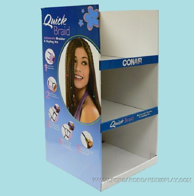 quick braid hair beauty product promotion display rack