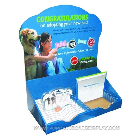 pet production promotion counter top display
