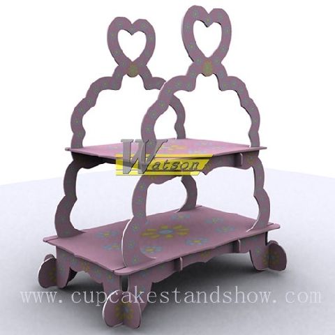 Original design 2 tiers Cardboard Cupcake Stand for Celebration