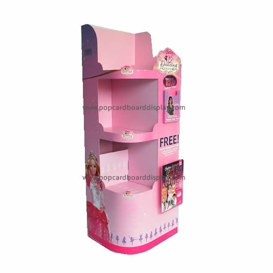 Toy Gifts Cardboard Floor Tray Display Stand For Promotion
