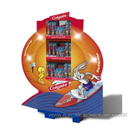 toothbrush cartoon promotion dump bin cardboard display