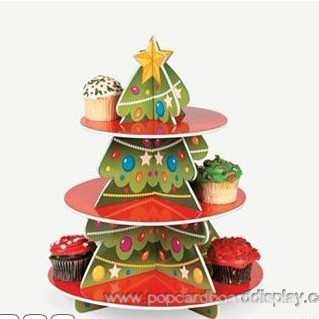 Christmas promotion cardboard cupcake holder cupcake tree