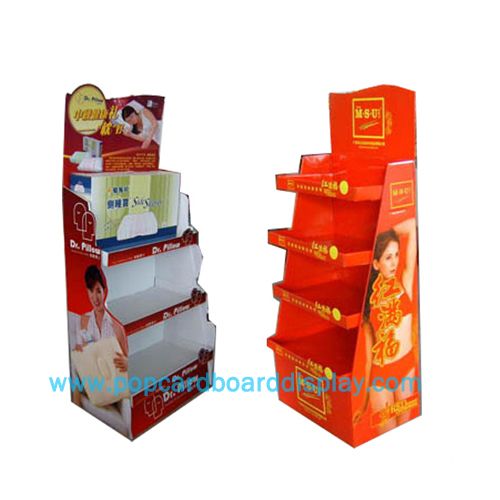 Supermarket bedding pillows promotional cardboard display stand