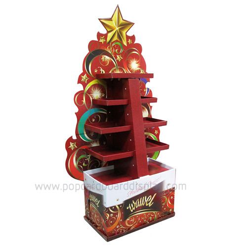 Christmas Day Chocolate Display Cardboard Floor Stands