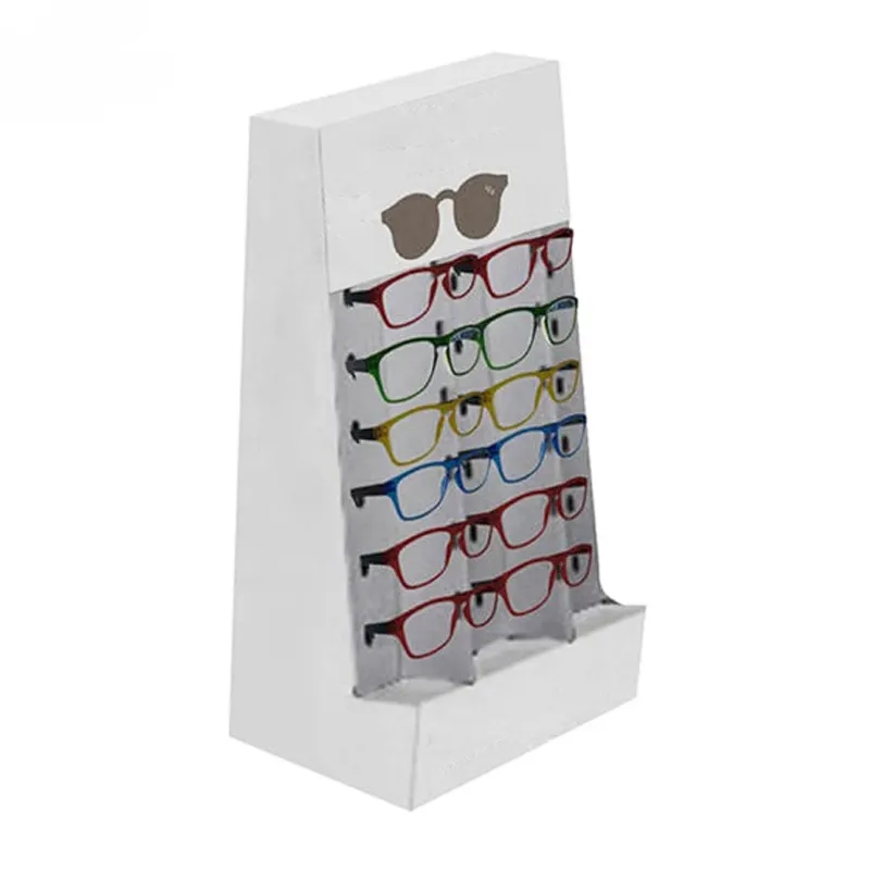 Retail sunglasses cardboard display stand 