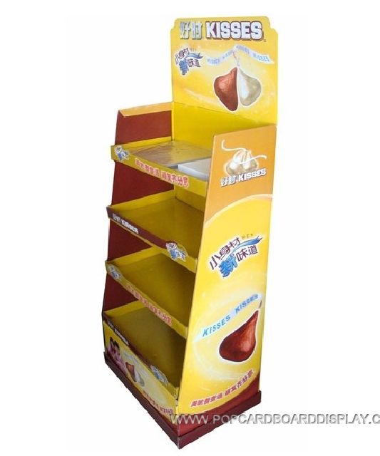 chocolate cardboard display rack for supermarket promotion
