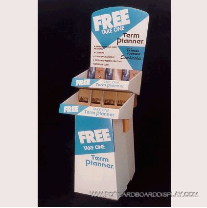 advertising brochure tray floor display rack