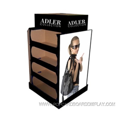 bag advertising cardboard pallet display stand