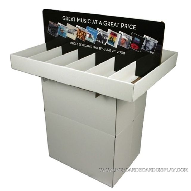 CD album cardboard display dump bin