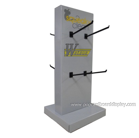 New Product corrugated paper customized counter display with hook