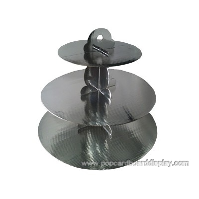 custom cardboard cupcake stand silver color cool style