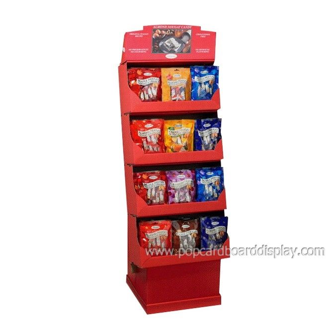 snack and chocolate retail supermarket cardboard display rack