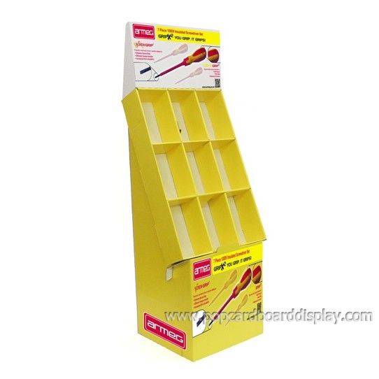 eye-catching cardboard magazine compartment display racks