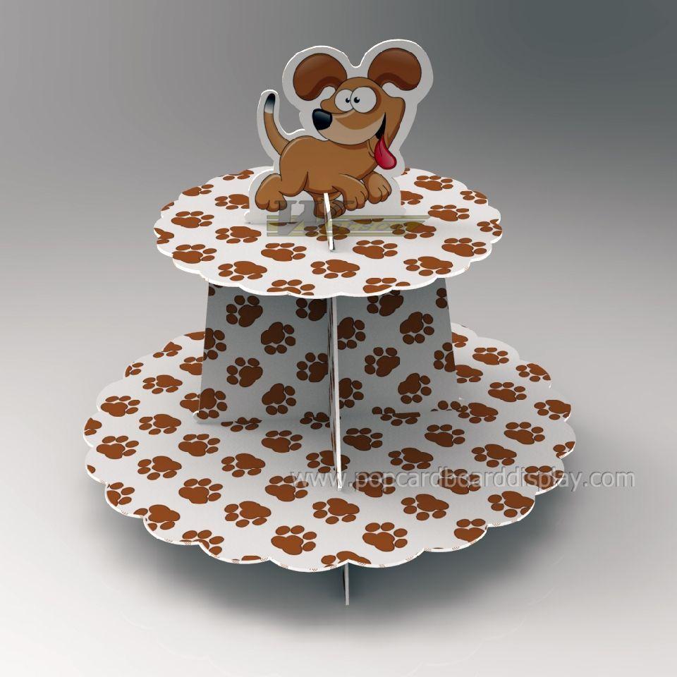cartoon animal cardboard cupcake stand, party cake stand, cupcake tree