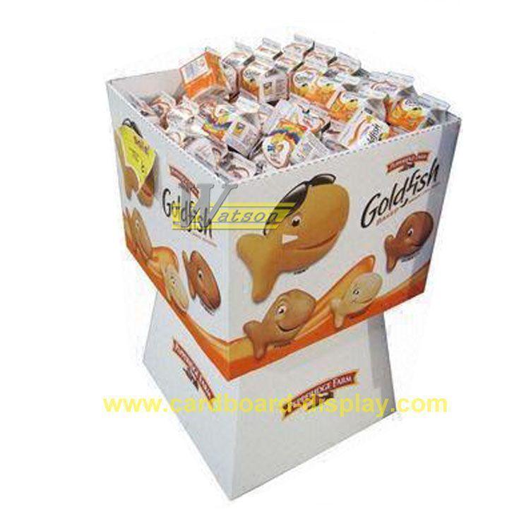 promotional cardboard display dump bin for snacks