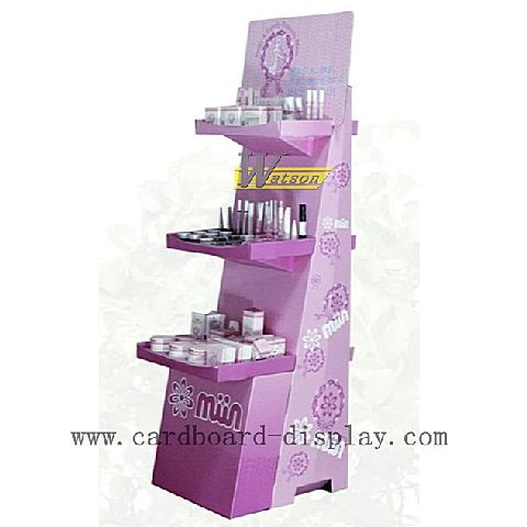 Cosmetics corrugated cardboard POP display stand