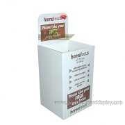 Custom printed retail cardboard display bins