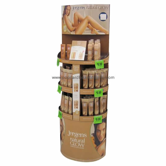 Cheap Price Customized Cardboard  Tray Floor Display  stand For Skin Care Products Promotion