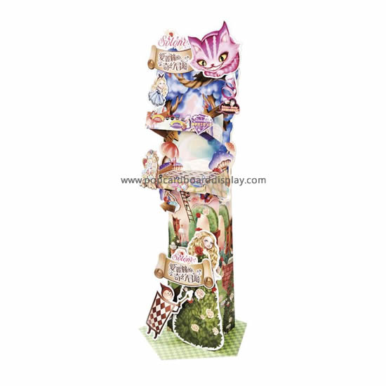 Custom Design Beautiful Cartoon Character Cardboard Display Rack For Promotion