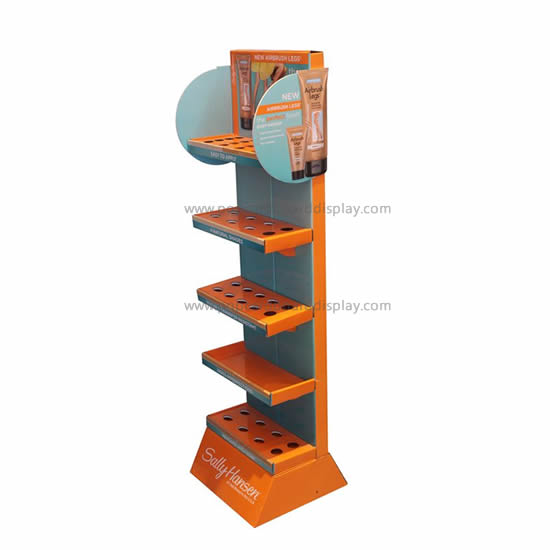 Supply professional design cardboard tray floor display racks for supermaket