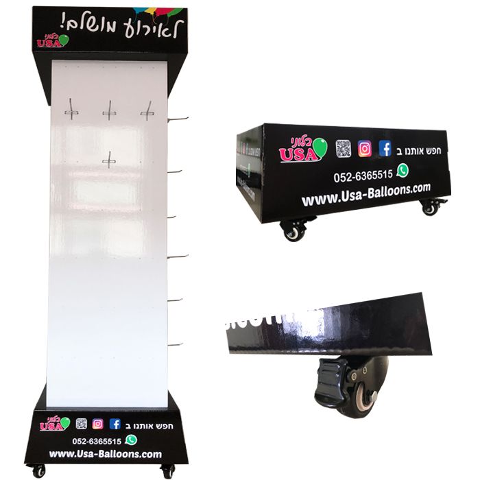 Creative cardboard stronger four sides hooks rotating display